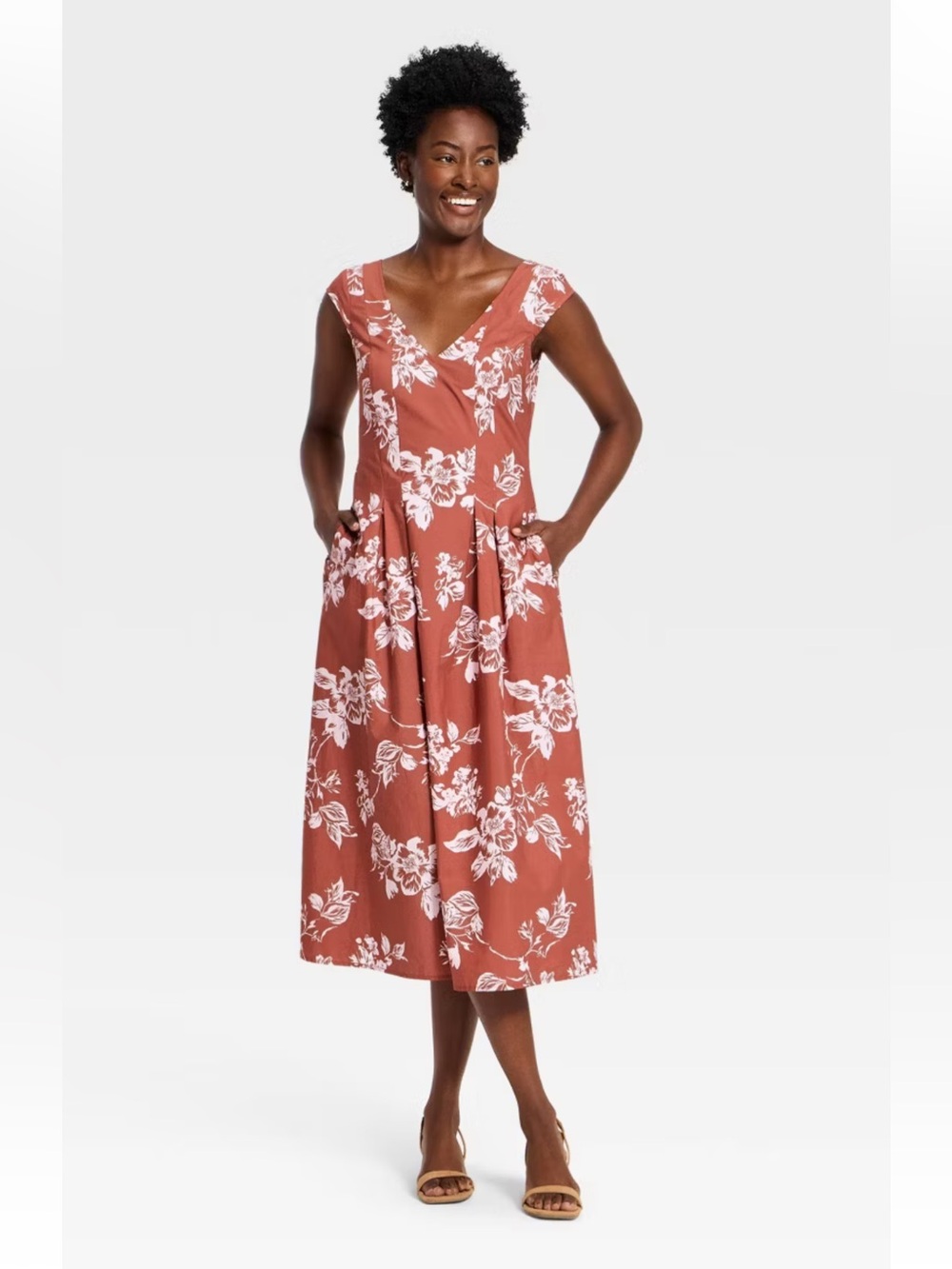 A New Day 100% Cotton Corset Midi Dress XXL NWT